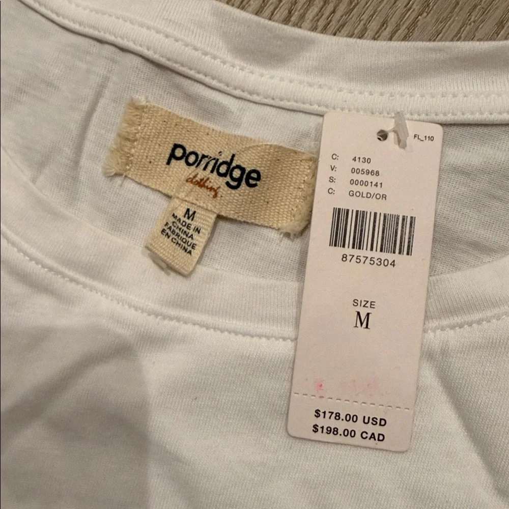 NWT Porridge Crew-Neck Metallic Twofer Mini Dress - Picture 4 of 5